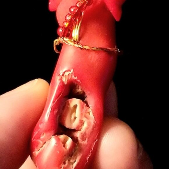 Red Coral Beaded Necklace - Picture 8 of 9